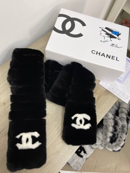 Меховой шарф  Chanel Артикул BMS-85689. Вид 1