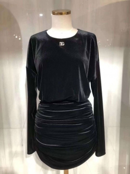 Бархатное платье  Dolce & Gabbana Артикул BMS-104250. Вид 1