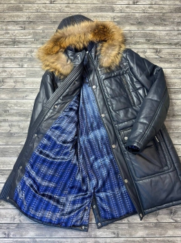 Куртка удлинённая кожаная со вставками из натуральной кожи крокодила Stefano Ricci Артикул BMS-104942. Вид 2