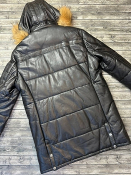 Куртка удлинённая кожаная со вставками из натуральной кожи крокодила Stefano Ricci Артикул BMS-104940. Вид 2