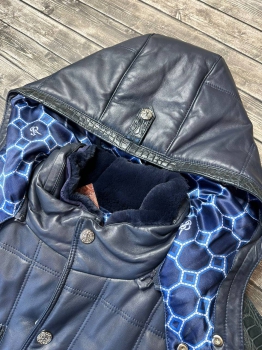 Куртка удлинённая кожаная со вставками из натуральной кожи крокодила Stefano Ricci Артикул BMS-104939. Вид 2