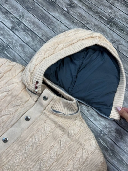 Куртка в стиле вязанного кардигана Brunello Cucinelli Артикул BMS-106689. Вид 3