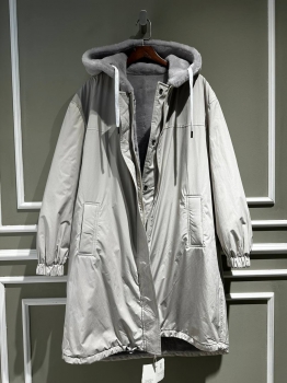 Пальто двухстороннее  Brunello Cucinelli Артикул BMS-107552. Вид 4