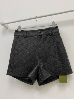 Кожаные  шорты Gucci Артикул BMS-109402. Вид 1