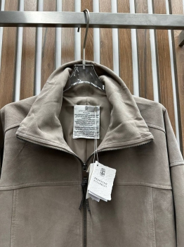 Замшевая куртка  Brunello Cucinelli Артикул BMS-119661. Вид 5