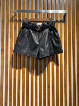 Кожаные шорты  Chanel Артикул BMS-119962. Вид 1
