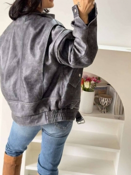Кожаная куртка  Yves Saint Laurent Артикул BMS-130054. Вид 3