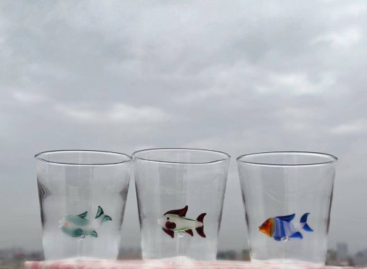 Трио стаканов с рыбками в подарочной коробке